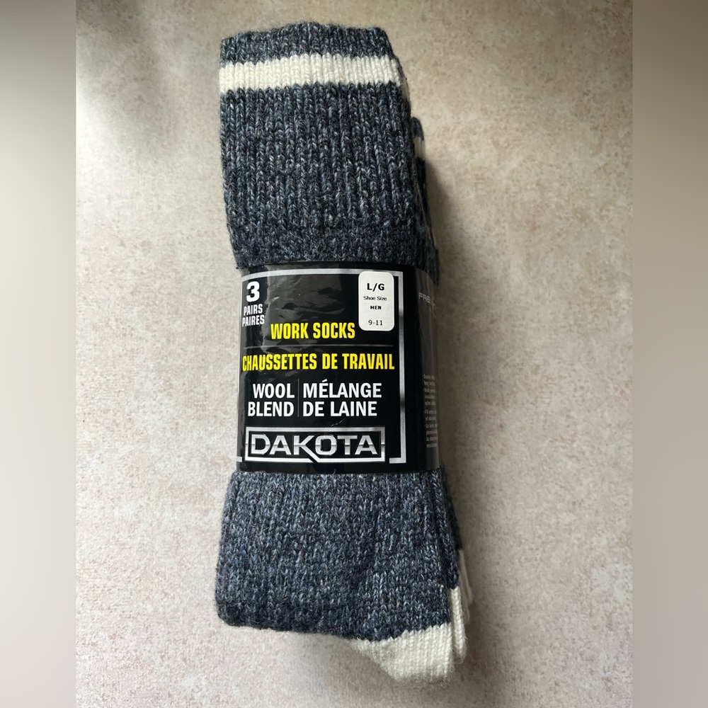 Men’s Dakota Wool Blend 3 Pairs Work Socks 🧦 NWT
